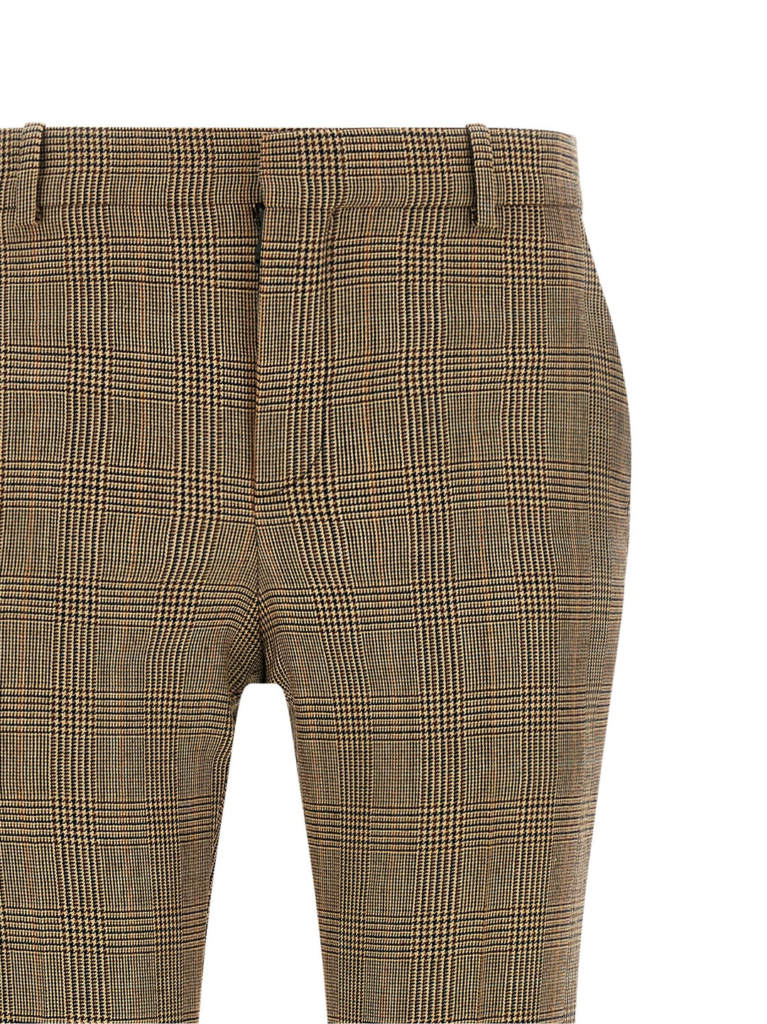 Saint Laurent Prince Of Wales Houndstooth Trousers Pants - Brown | 36682c5d1e254a8f3b4dffd922fb7d38edcdff9e