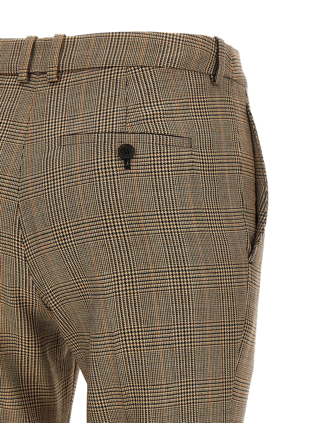 Saint Laurent Prince Of Wales Houndstooth Trousers Pants - Brown | 8cf07cbbbace0a614635c09cbc4d6680351d6fc0