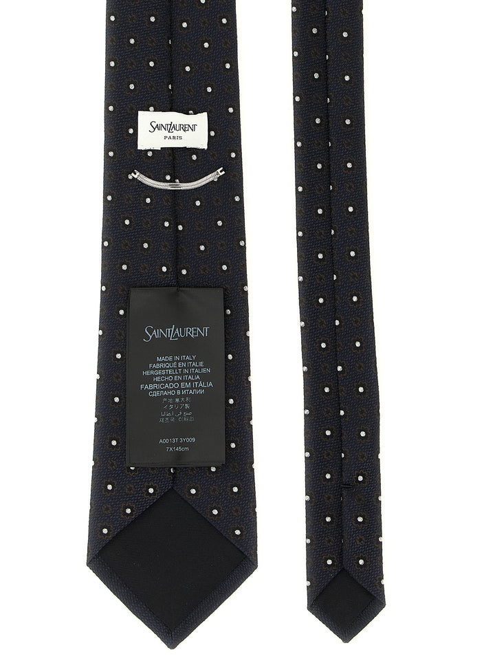 Saint Laurent Jacquard Tie Ties and Papillon - Blue | 55759ec7eb9b1743365b877938061b84db285eec