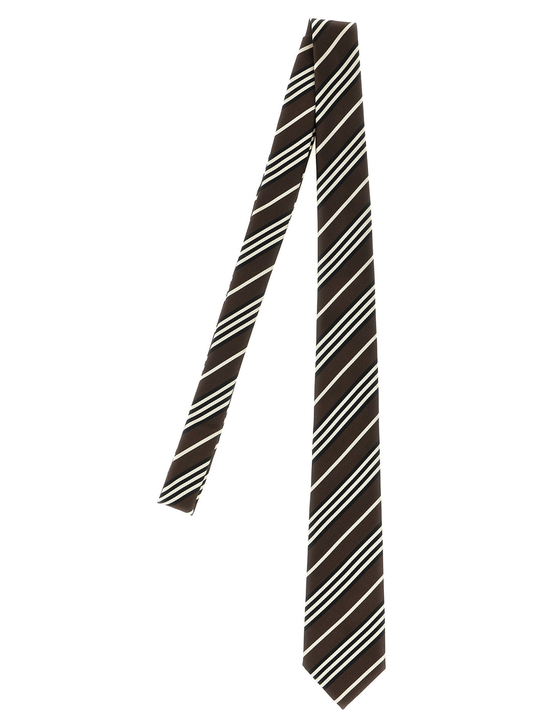 Saint Laurent Diagonal Striped Tie Ties and Papillon - Brown | 06a73407f8b495a18f055f9cc6e0106f202603b9