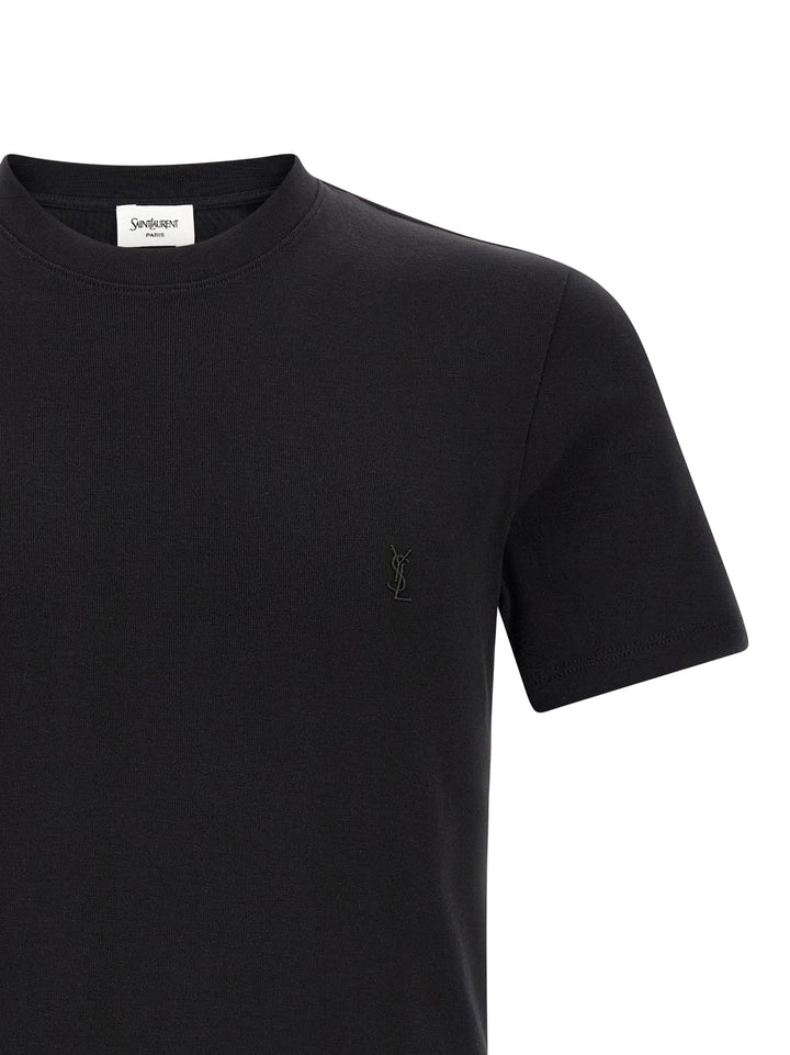 Saint Laurent Cassandre T-shirt - Black | 765efa108ec6ec66b927f81a9d31fe4c35cf738a