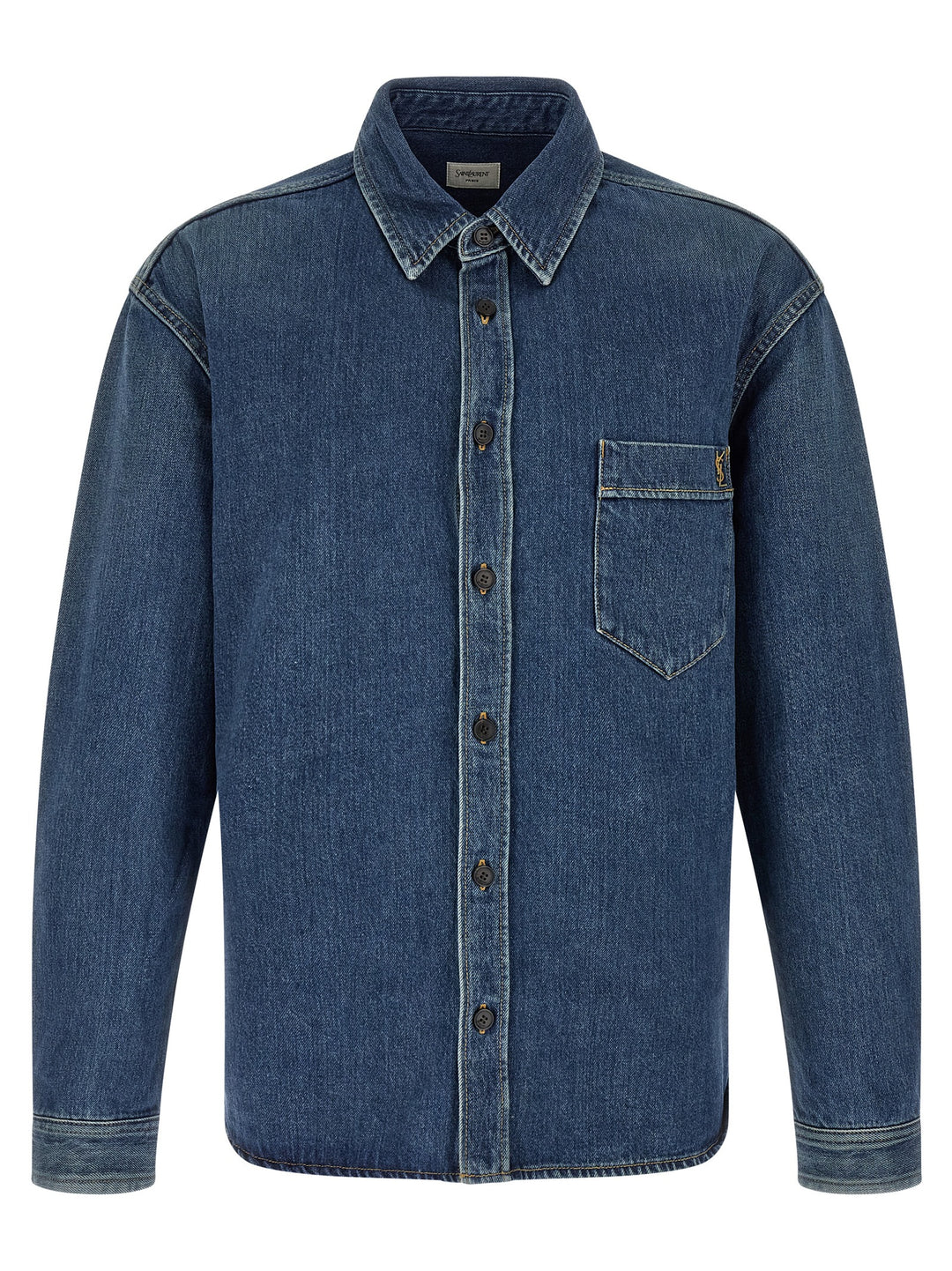 Saint Laurent Cassandre Shirt and Blouse - Blue | e45a6a65c24e4e765caf2d01021f7bb410caf6b5