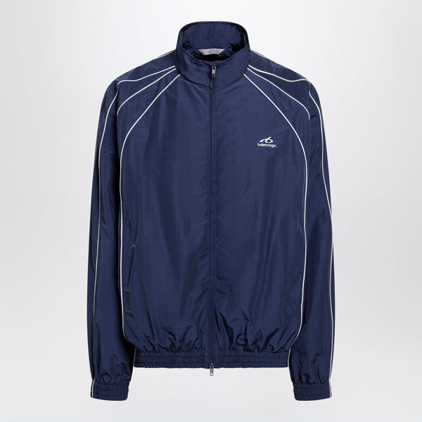 Bodies Track Jacket In Dark Navy Poplin