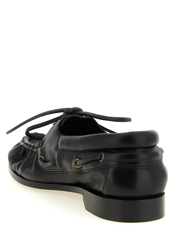 Saint Laurent Le Loafer Bateau Loafers - Black | 0052440e5ae6171fbced8a13a474af7d87e1829e