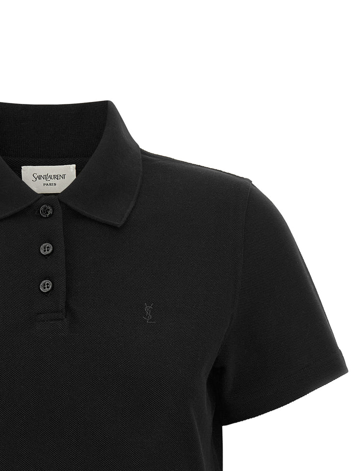 Saint Laurent Cassandre Polo - Black | fa5ea831054145fa7fd1e430048814c57c397a64