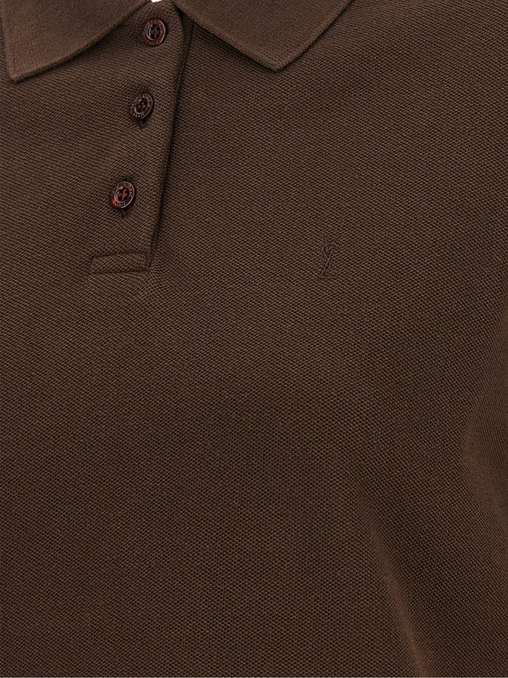 Saint Laurent Cassandre Polo - Brown | 09301d0af257fa7f06a845870d016165d6083003