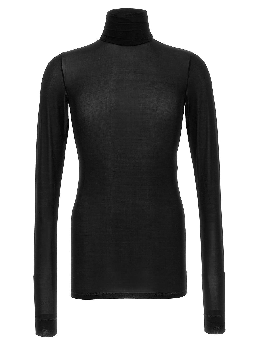 Saint Laurent Semi-Transparent Turtleneck Sweater T-shirt - Black | 325674b3e463012691713cfbcd86d21c134f7b47