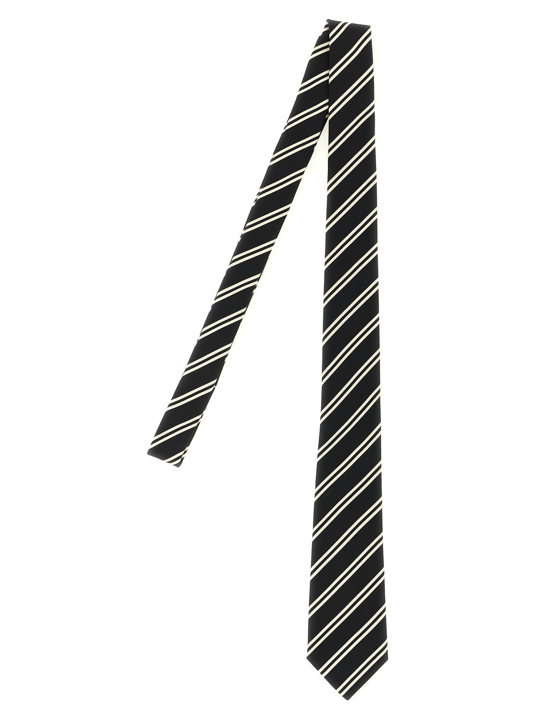 Saint Laurent Striped Tie Ties and Papillon - Black | 2b8c069b0e4843f57dec79cfb59cd0050e2e9841