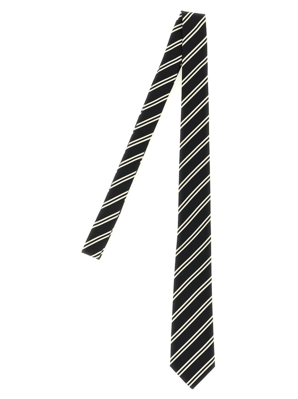 Striped Tie Ties And Papillon Black