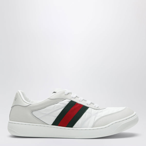 Screener Grey And White Nylon Sneakers
