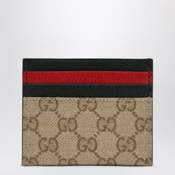 Card Holder In Gg Coated Fabric