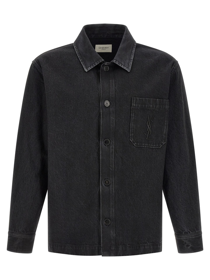 Saint Laurent Cassandre Shirt and Blouse - Black | 3180b8295ad5eff6a23bb376704e51a1e725b382