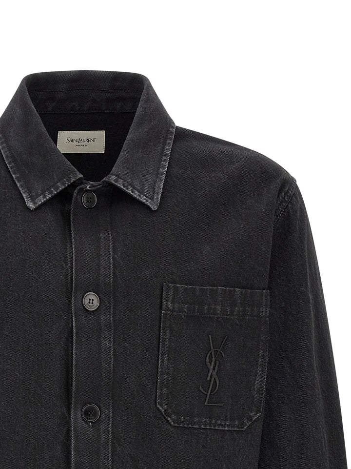 Saint Laurent Cassandre Shirt and Blouse - Black | 8233b4a11aaac4f01420e361f37eaf11bacacbf3