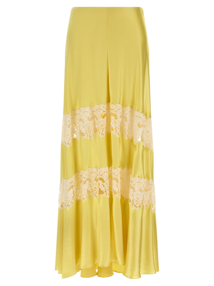 Alberta Ferretti Lace Insert Skirt Skirts - Yellow | edee5fda205b139e4ed8dcb17b2426572096d0ea