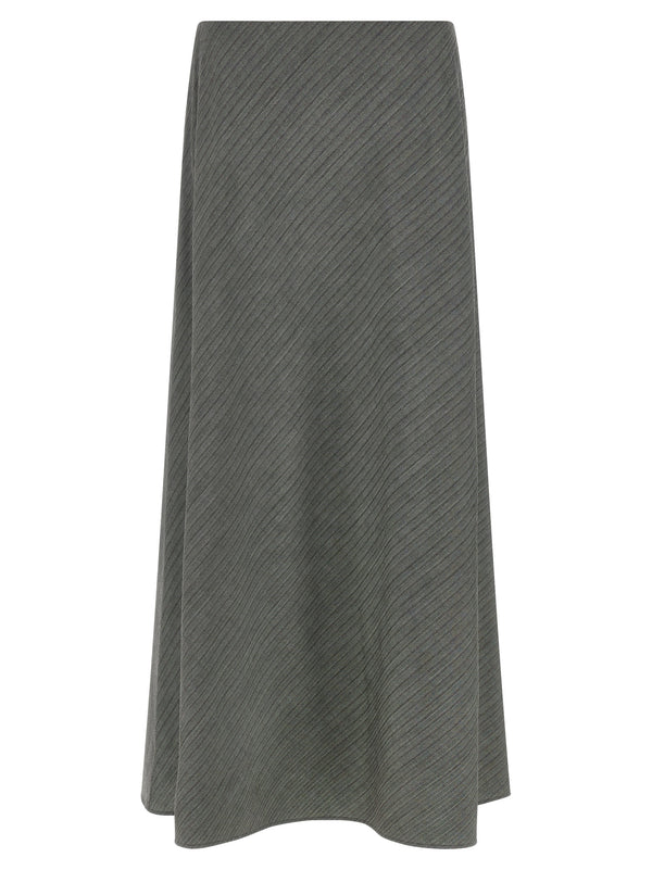 Bell Chevron Skirt Skirts Gray