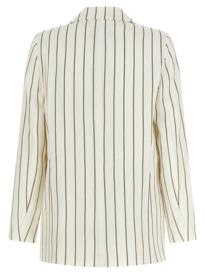 Peserico Pinstripe Twill Blazer BlazerS - White | 4153608e585d9cf22bb988009a577936ecd60029