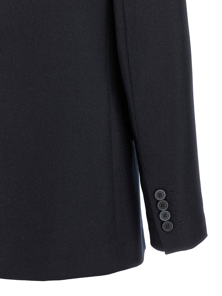 Peserico Lurex Single-Breasted Blazer BlazerS - Blue | 4dc508c24b6885ee9a7864ca7fc56afc8ec47a29