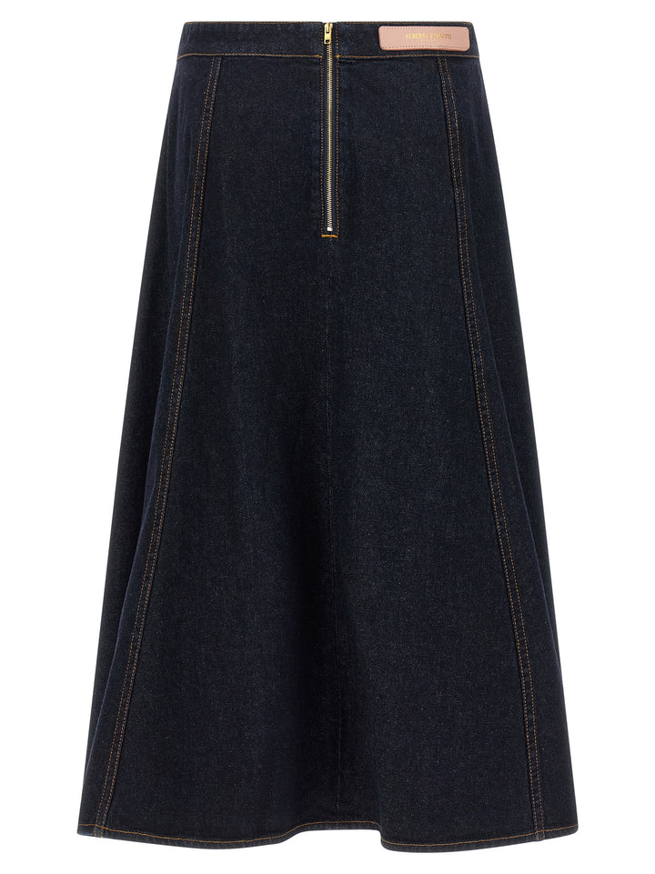 Alberta Ferretti Denim Skirt Skirts - Blue | bb17d2c1bdbbe0772085c783e3c4e8375201657a