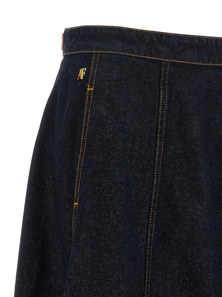 Alberta Ferretti Denim Skirt Skirts - Blue | 89cb5a8966c2df44b40745a2e86f4614b28b5f99