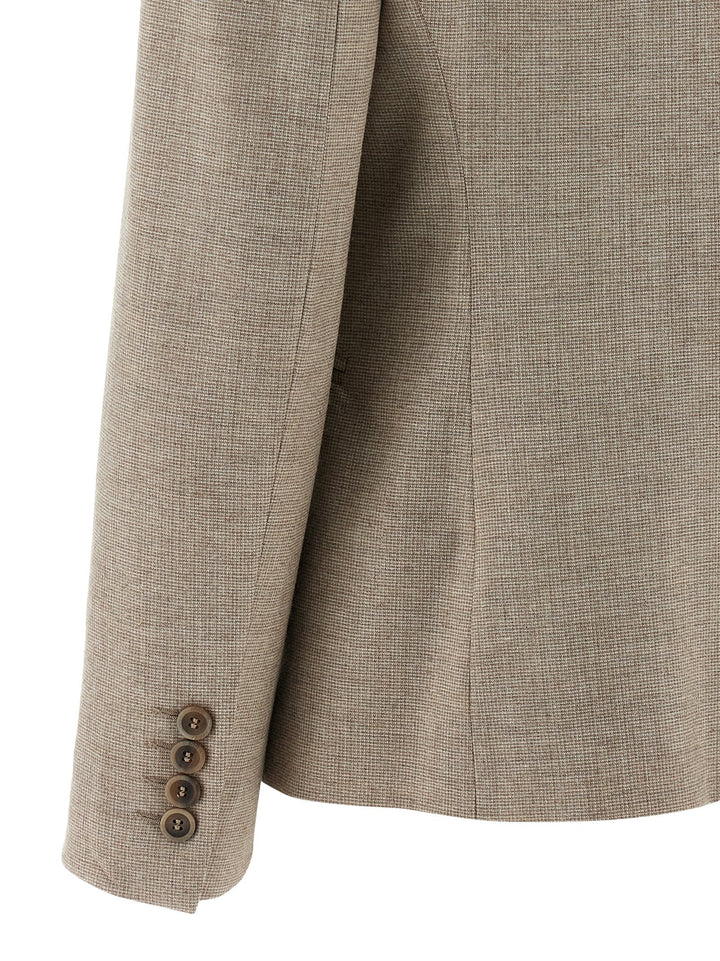 Peserico Double-Breasted Blazer BlazerS - Beige | 572b21f47536a5aa0e46178c00dd7c3d62b77dff