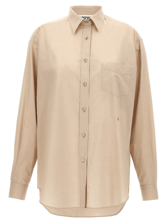Cotton Shirt Shirt, Blouse Beige
