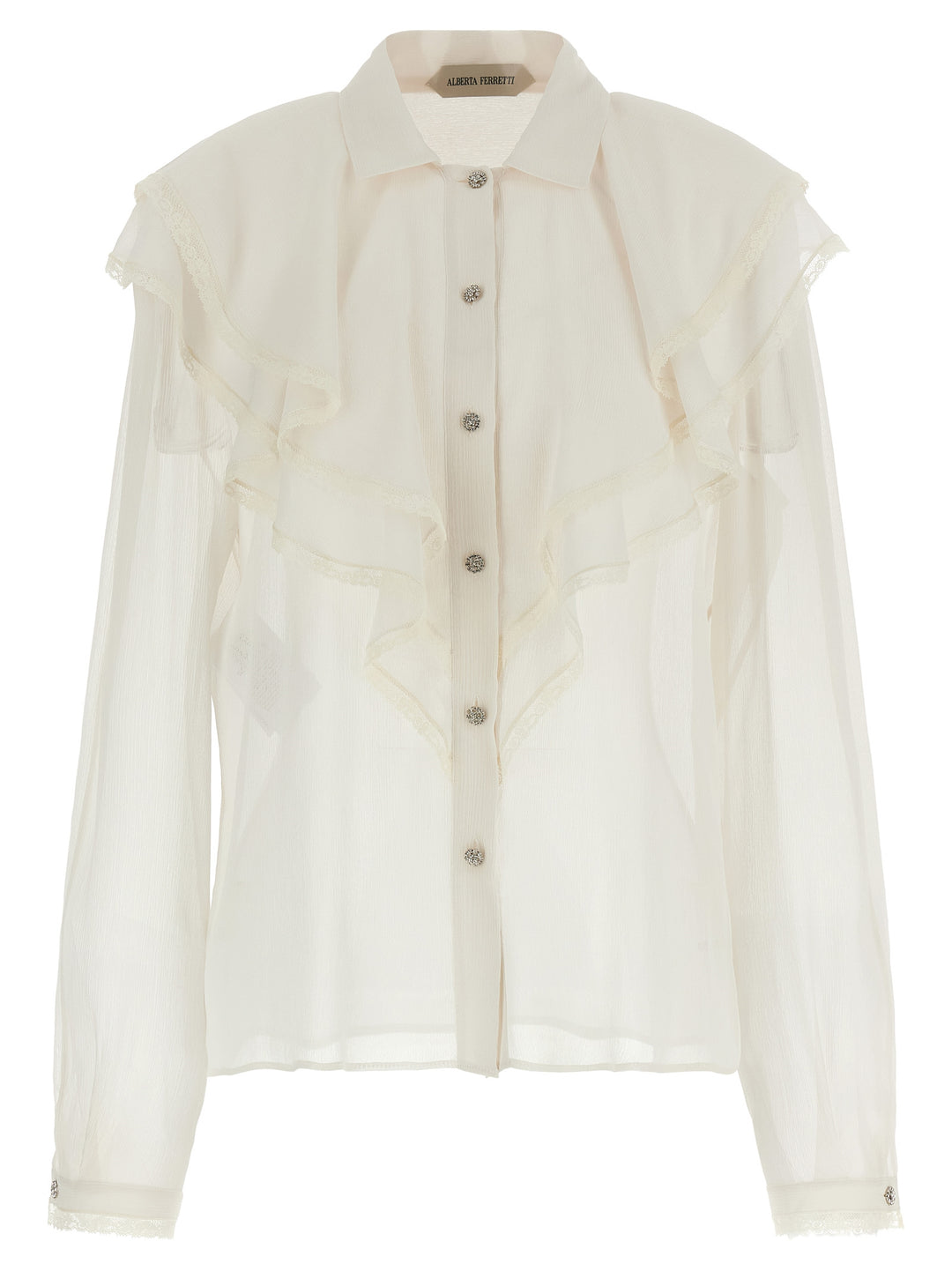 Alberta Ferretti Silk Shirt Shirt and Blouse - Beige | 6cc6d0e063959863366cc17104fe683f397ed6b9