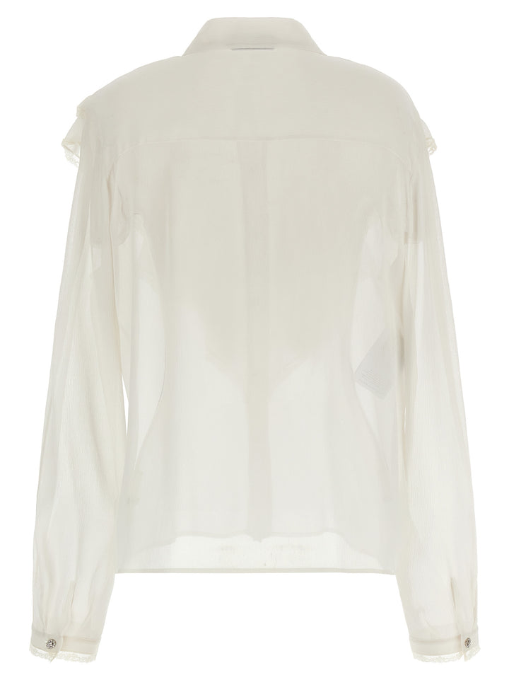 Alberta Ferretti Silk Shirt Shirt and Blouse - Beige | bde2b591066f20939bfe777ec80306da5ca2e785
