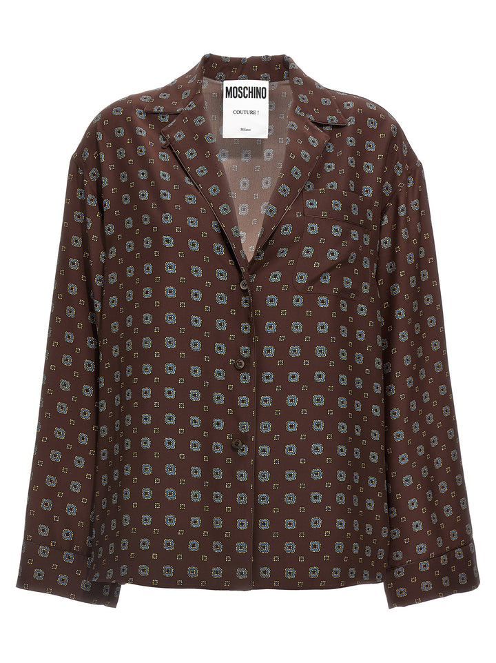 Patterned Shirt Shirt, Blouse Brown