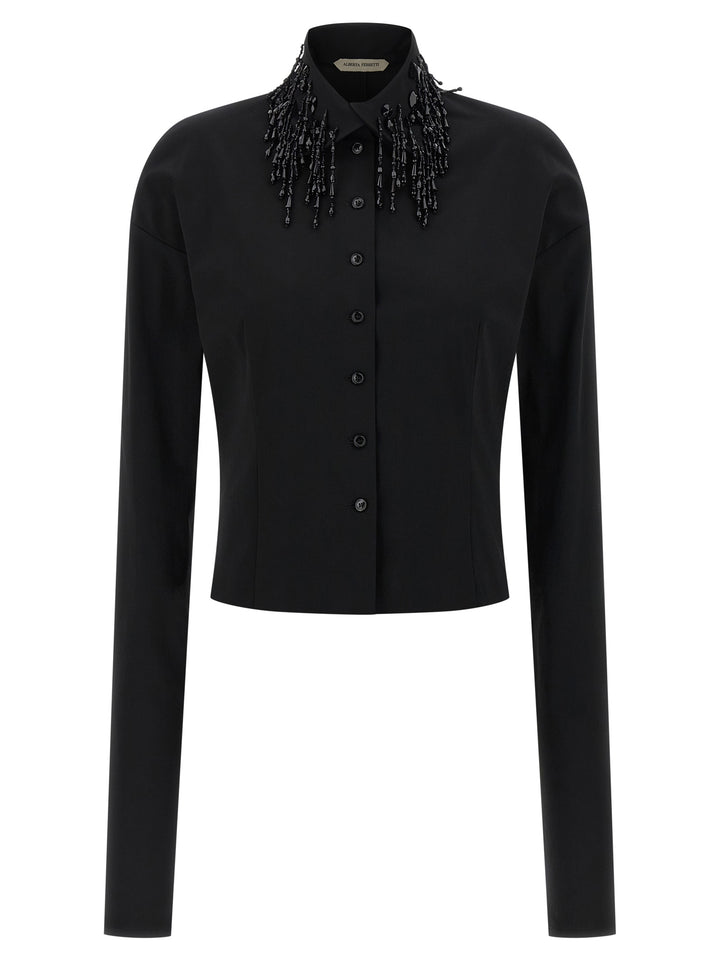 Alberta Ferretti Beads Shirt Shirt and Blouse - Black | 5992e3ded56bc3fc8bd976311b868c07072c79d1