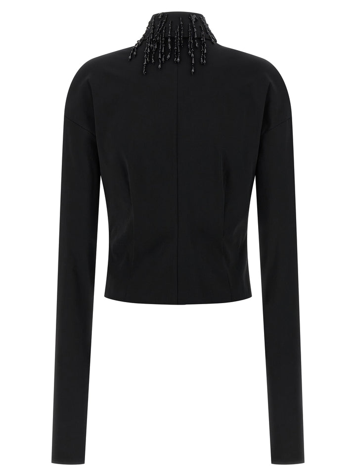 Alberta Ferretti Beads Shirt Shirt and Blouse - Black | 5b498c67e9bf355ed9ba6f62a36315dc4d30eb65