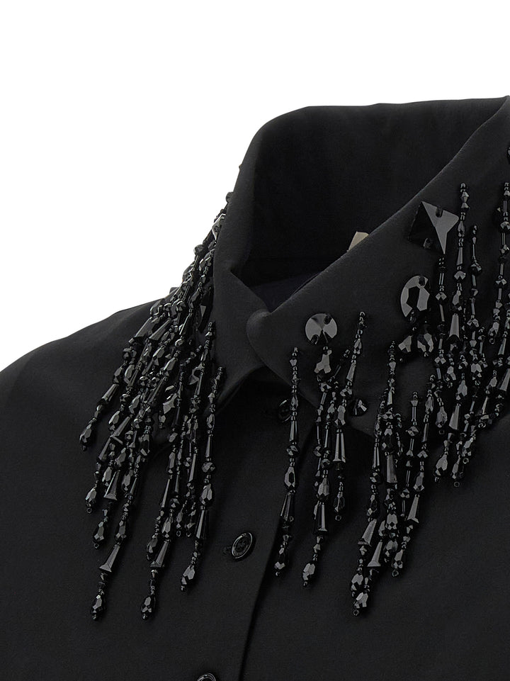 Alberta Ferretti Beads Shirt Shirt and Blouse - Black | 9e4c933272eee60055670d3680f66a60b75151d9