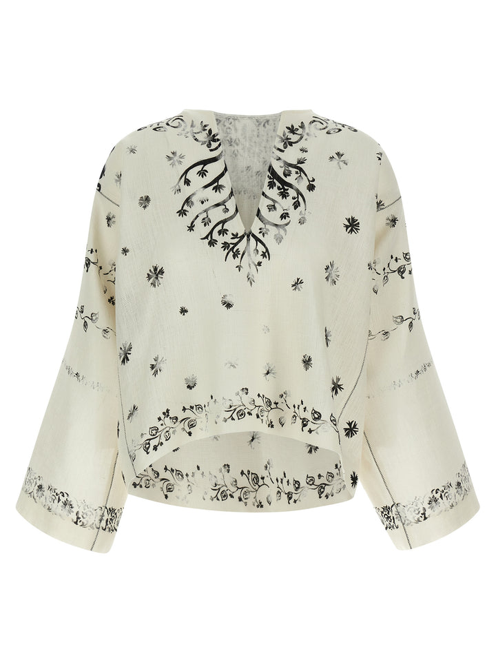 Alberta Ferretti Fortuny Shirt and Blouse - White/Black | 417f23a23598d9c82996301a7361c10a726d35ee