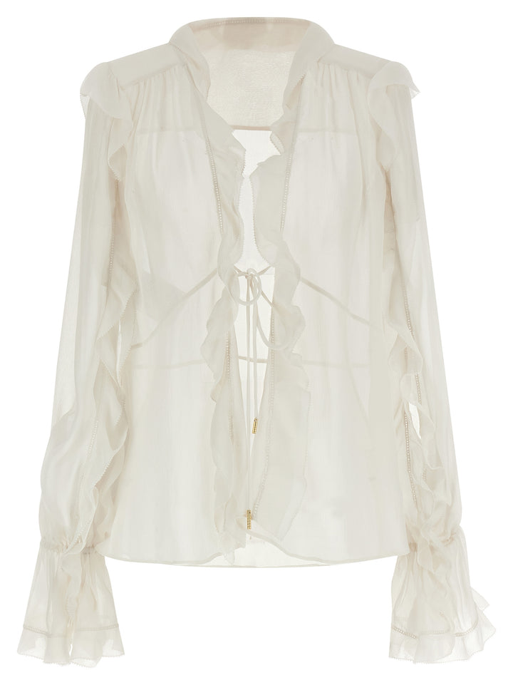 Alberta Ferretti Silk Blouse Shirt and Blouse - Beige | 16fdf1a158af9ca46208cd38d51e3f40fadd1bfe