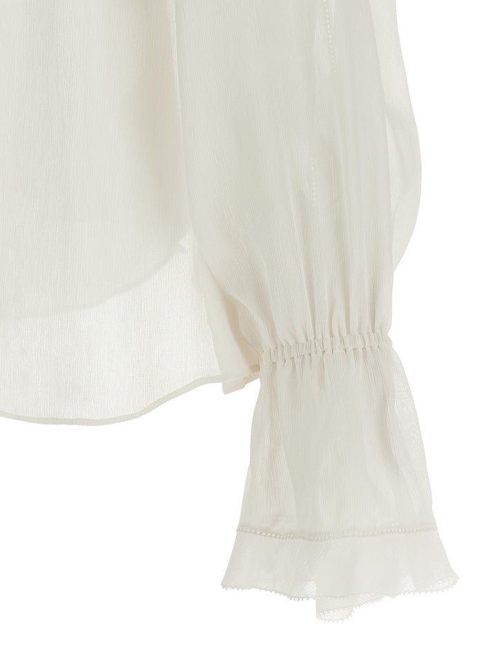 Alberta Ferretti Silk Blouse Shirt and Blouse - Beige | ccfeb86667c8c21a280c0bb0f3c635e6dd9aa1fe