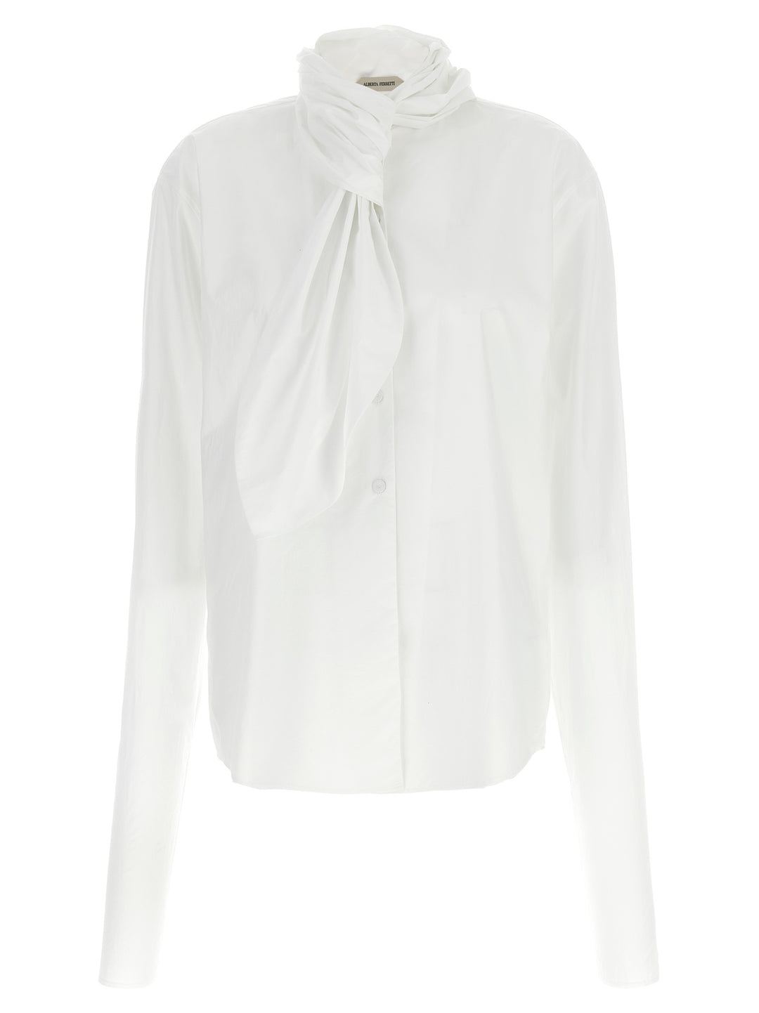 Alberta Ferretti Tie Shirt Shirt and Blouse - White | 03e9d13e09366049050f14ebbe33e43e1a0d6cad
