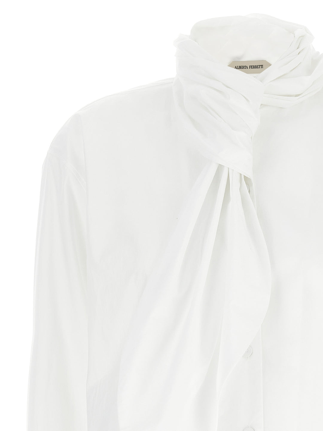 Alberta Ferretti Tie Shirt Shirt and Blouse - White | 68379348bd4e16ca019484416c8d70e75877f028