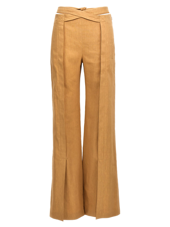 Twill Flare Pants Beige