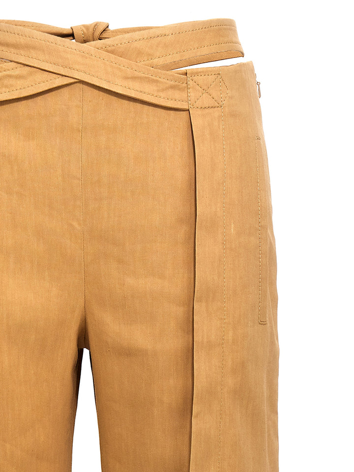 Twill Flare Pants Beige