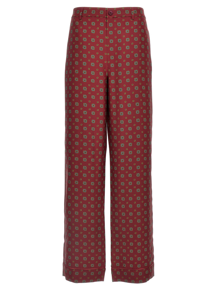 Patterned Pants Bordeaux