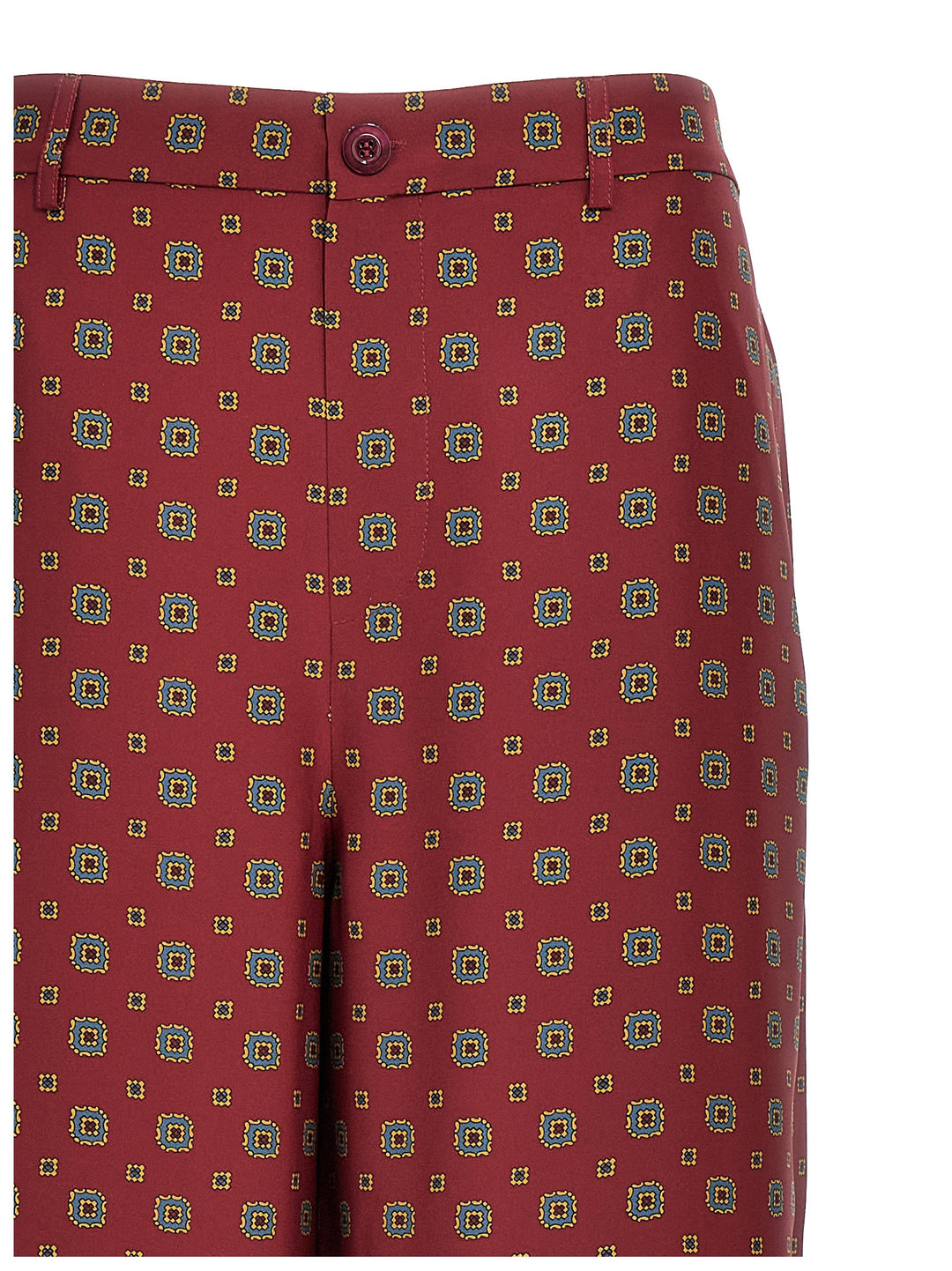 Patterned Pants Bordeaux