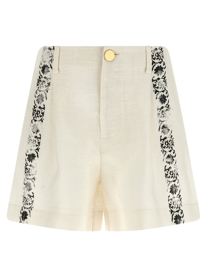 Alberta Ferretti Fortuny Bermuda and Short - White/Black | 613cf4e305ec27fc8dca1d1b8de89a1d443fc0bb