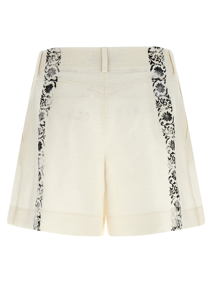 Alberta Ferretti Fortuny Bermuda and Short - White/Black | 0ae1895d0a3709dfaa0b2b146d8105d51f63bbad