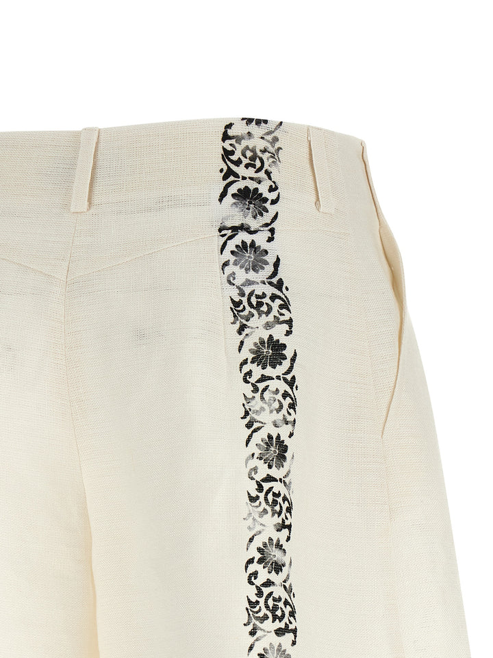 Alberta Ferretti Fortuny Bermuda and Short - White/Black | 277833df52beafd248283587ebfb1009ca4361b4