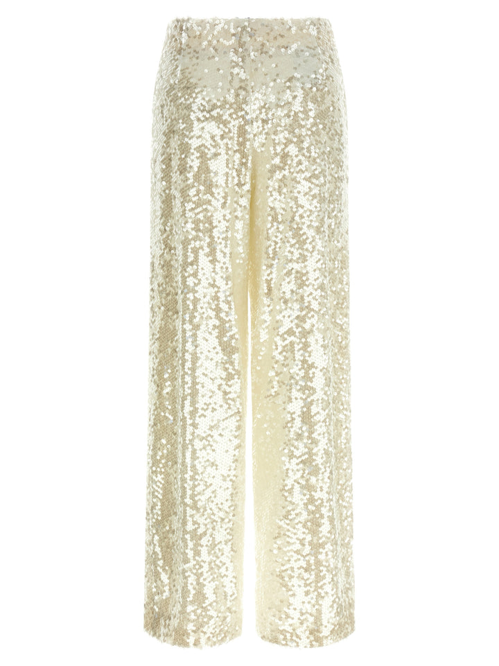 Alberta Ferretti Sequin Pants - White | 797e43a85fe6c1ac343765987bc7561db3087a13