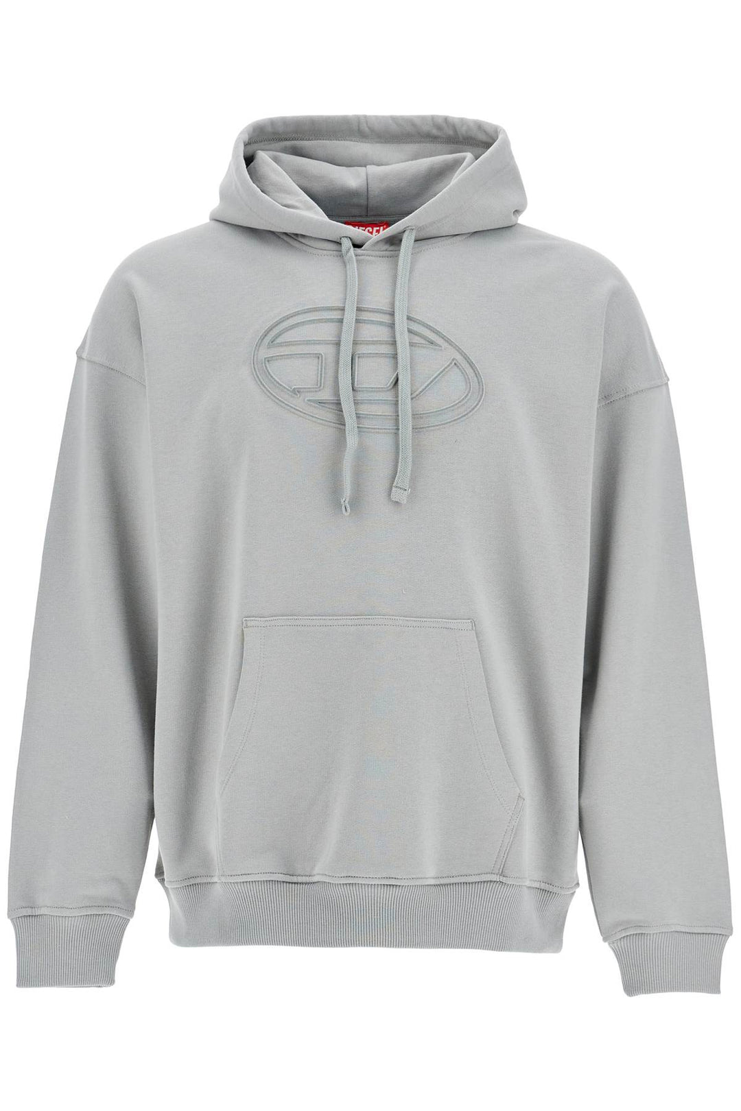 Men's Grey Cotton Hoodie With Kangaroo Pocket