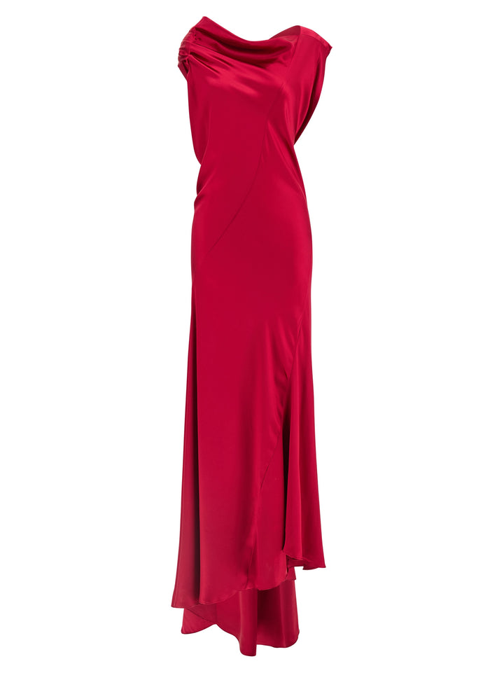 Alberta Ferretti Satin Dress Dresses - Fuchsia | 53d44c566bafa087a4658ff47476d333f910ba45