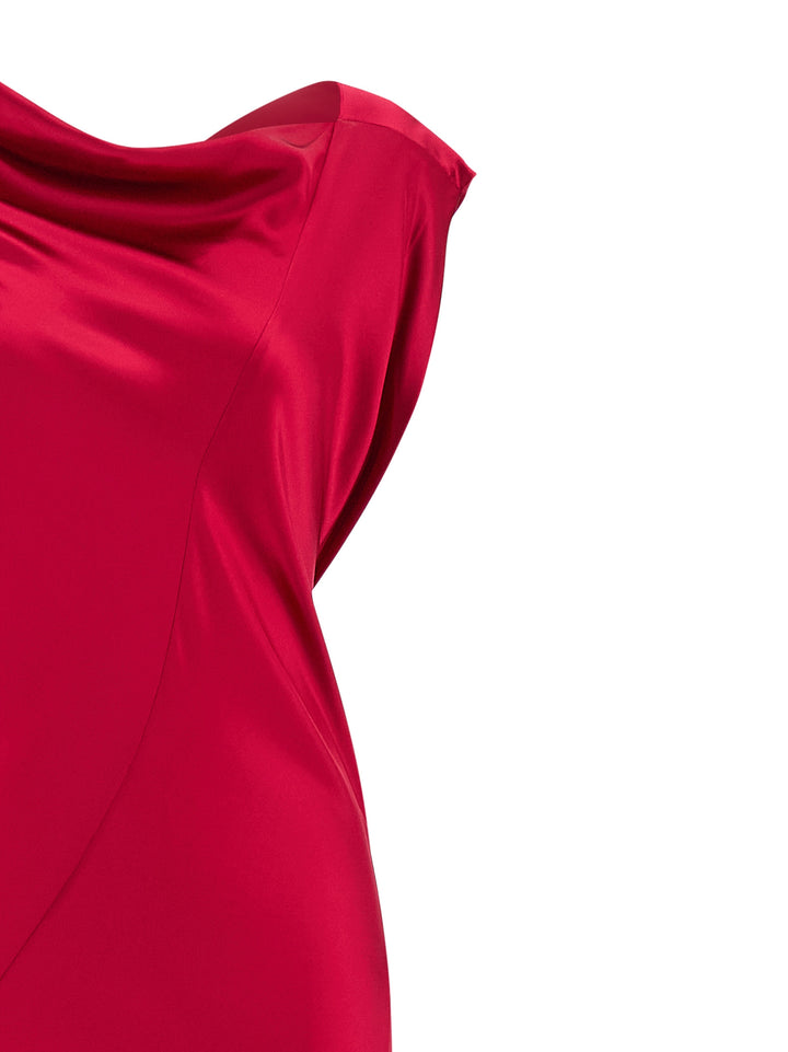 Alberta Ferretti Satin Dress Dresses - Fuchsia | f567f67c8ee8a2e061a16a539703a3c727e65b7e