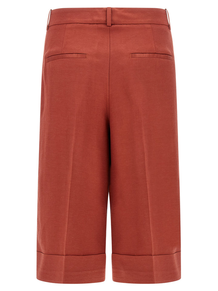 Peserico Linen Viscose Bermuda Shorts Bermuda and Short - Red | a2e9fc5171847501bab2440182a9deab08c02051