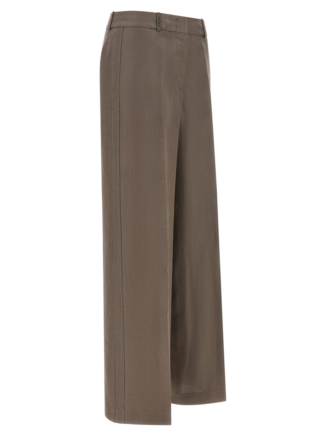 Peserico Linen Trousers Pants - Brown | 6326a25d5c1698ef02ddc66cb8661304353ca8c4