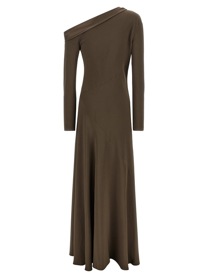 Alberta Ferretti Bare Shoulder Dress Dresses - Brown | d3b27322f131c0a652f5cf1b4703a332a3567bdc